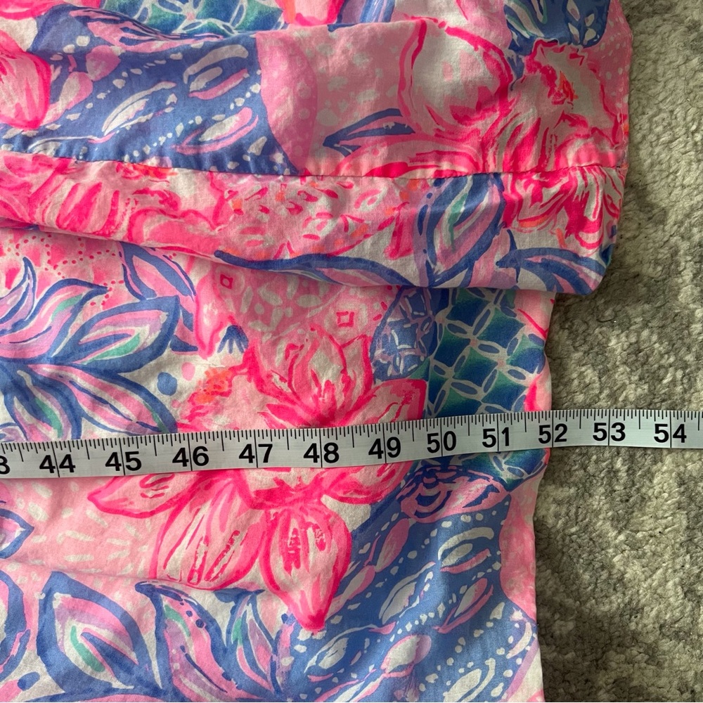 Lilly Pulitzer Dezi Off Shoulder Maxi Dress Pink Isle Snappy Turtle Preppy XL - Picture 8 of 10